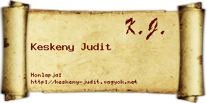 Keskeny Judit névjegykártya